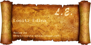 Lositz Edina névjegykártya